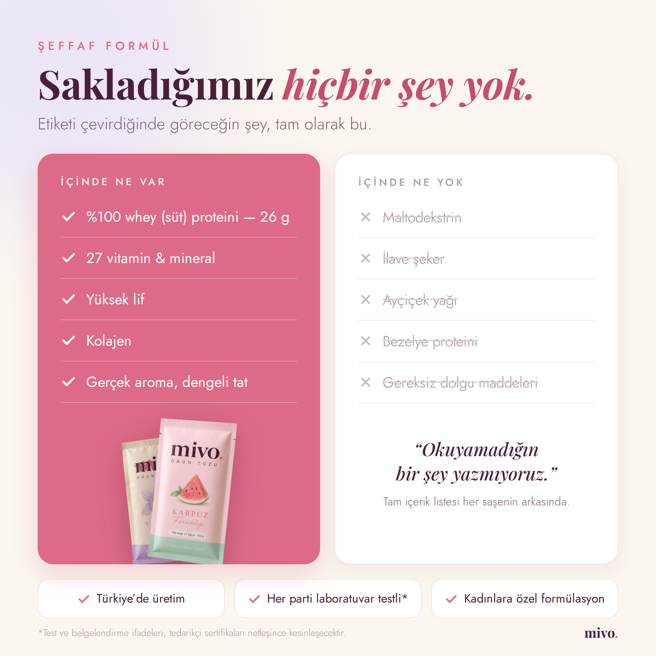 Mivo Öğün Tozu Karpuzlu 14 Öğün